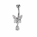 Piercing Ombelico Farfalla con Cristalli