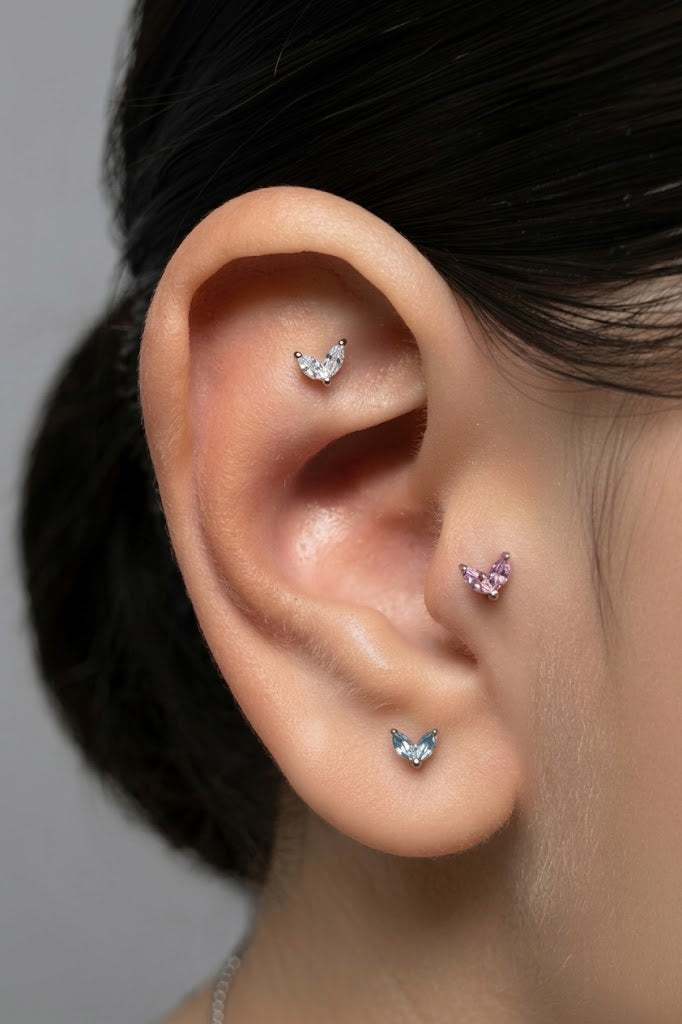 Piercing Labret 2 Petali Marquise