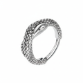 Anello serpente argento con scaglie in rilievo