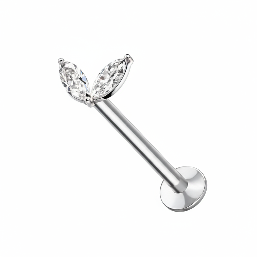Piercing 2 Petali Argento
