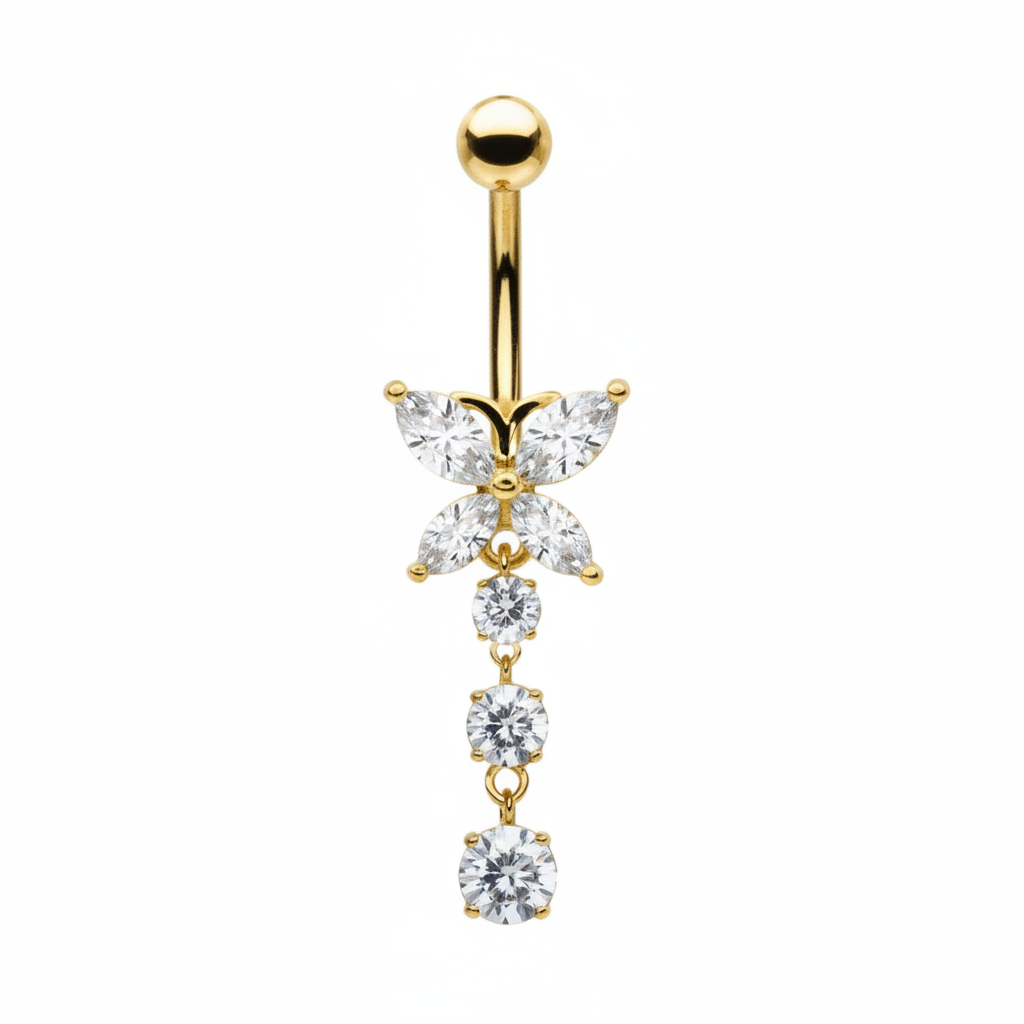 Piercing ombelico oro