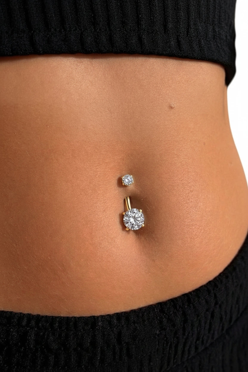 Piercing Ombelico Doppio Cristallo